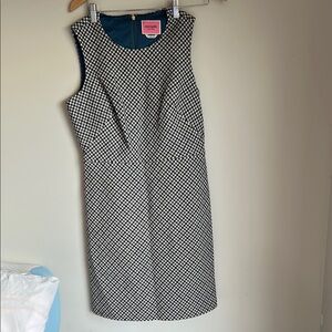 Kate Spade Black and White Sleeveless Sheath Dress
